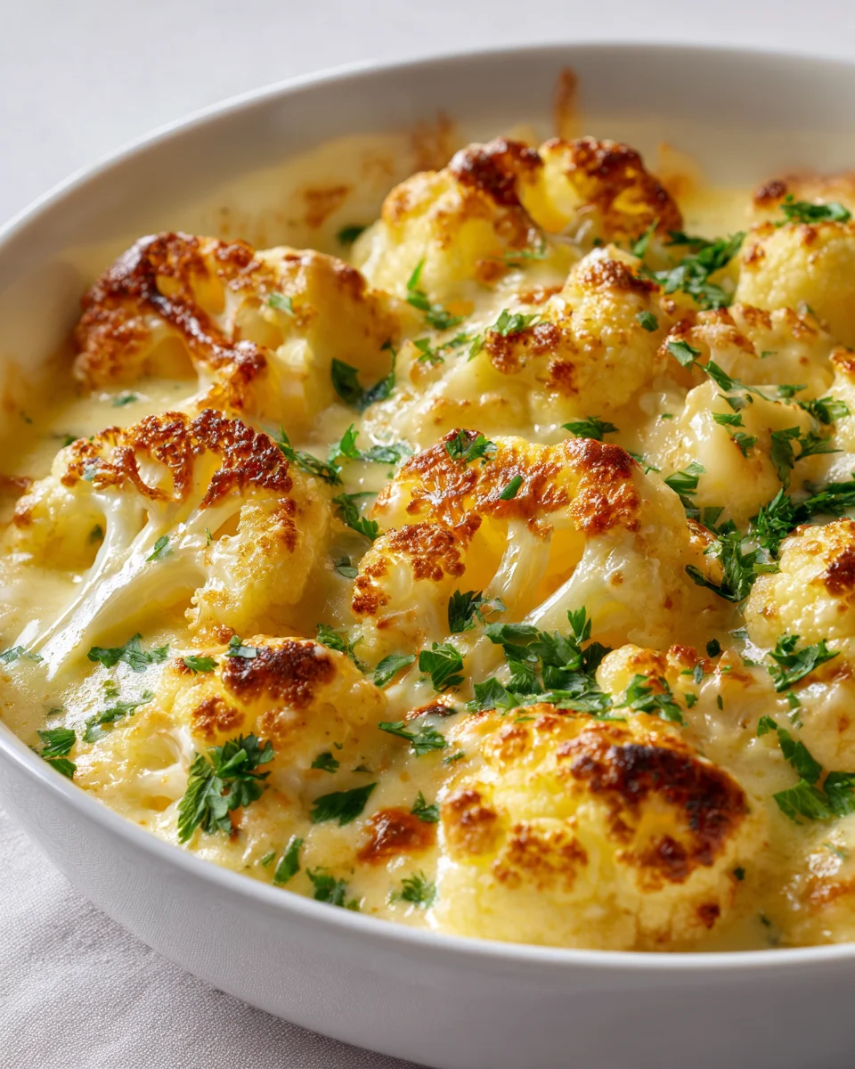 Cremiger Blumenkohl Käse Auflauf Low Carb Rezept