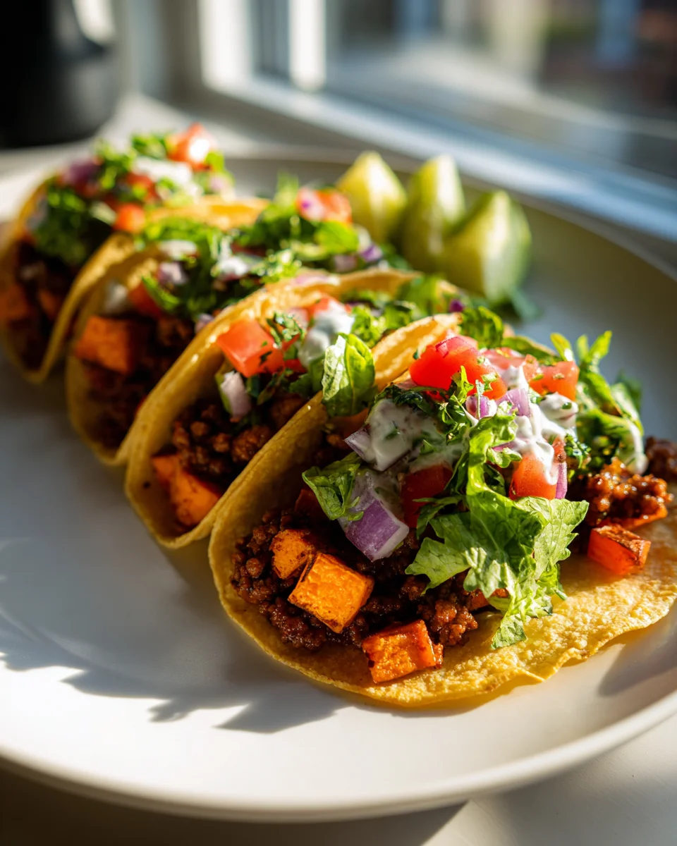 Süßkartoffel Hackfleisch Tacos: Frisch & Lecker mit Salat