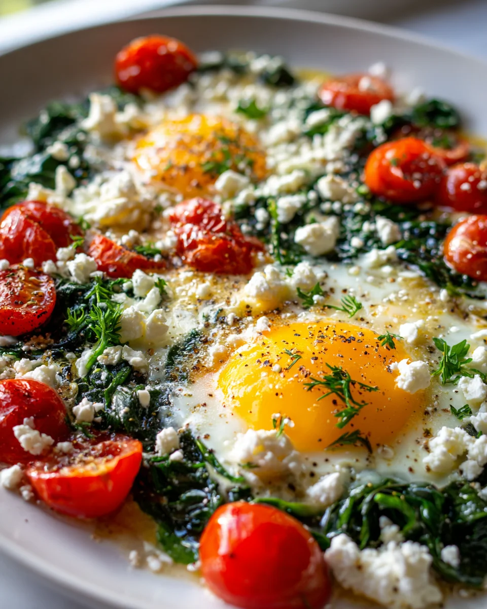 Spinat-Feta-Ei-Pfanne zum Frühstück – Schnell & Lecker