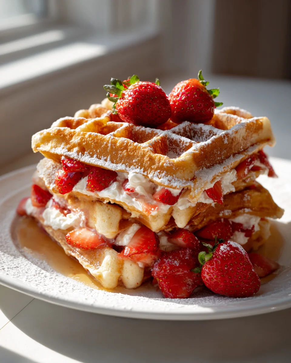 Erdbeer-Käsekuchen Waffeln: Das gefüllte Genuss-Rezept