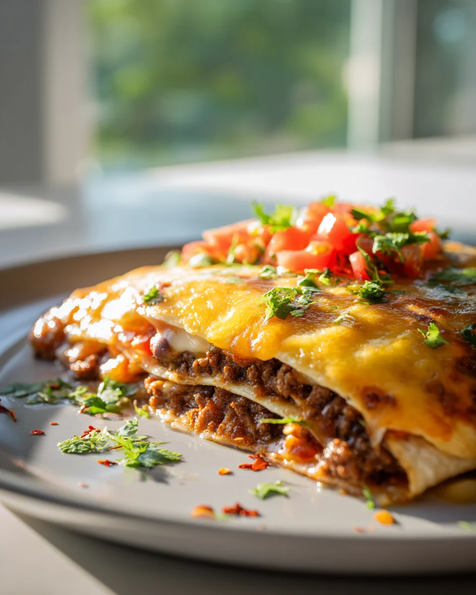 Burrito Auflauf mit Hackfleisch & Käse – Einfach Lecker!