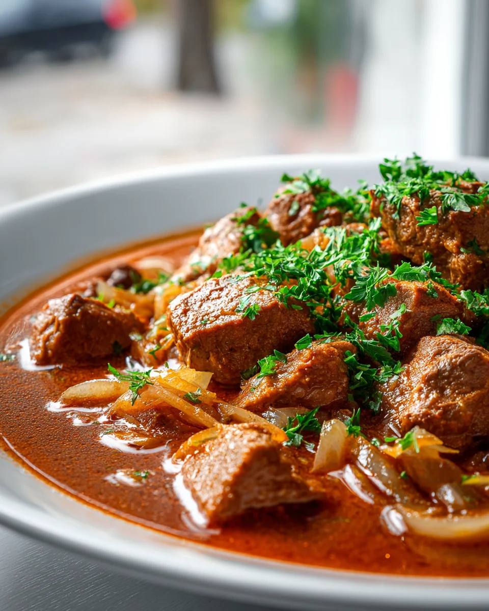 Zelny Gulasch: Herzhaftes Krautgulasch mit Rindfleisch
