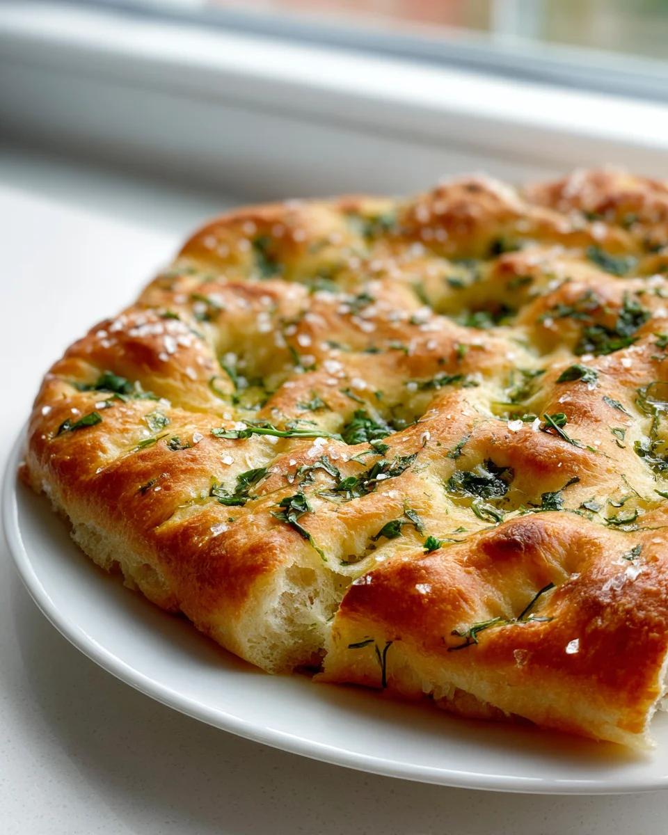 Bärlauch Focaccia mit Meersalz – Aromatischer Genuss!