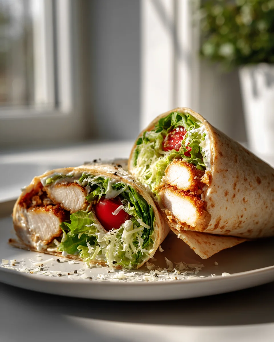 Crispy Chicken Caesar Wrap: Knusprig, frisch & unwiderstehlich!