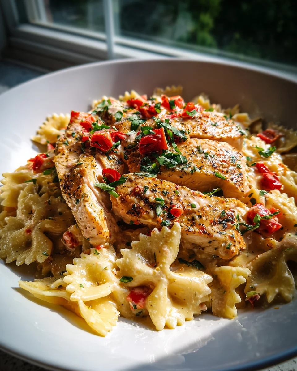 Das Beste Parmesan-Hähnchen mit Gerösteter Paprika
