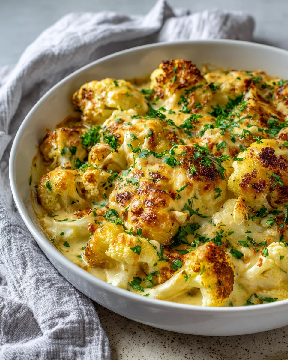 Cremiger Blumenkohl Käse Auflauf Low Carb Rezept