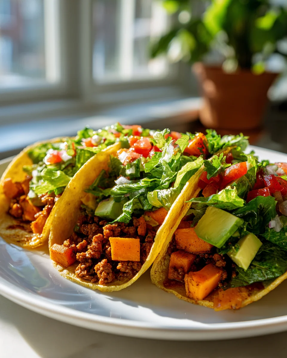Süßkartoffel Hackfleisch Tacos: Frisch & Lecker mit Salat