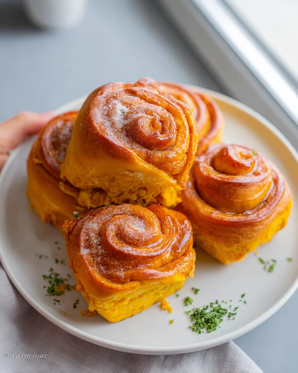 Saftige Kürbis Zimtschnecken Rezept: Herbstlicher Genuss!