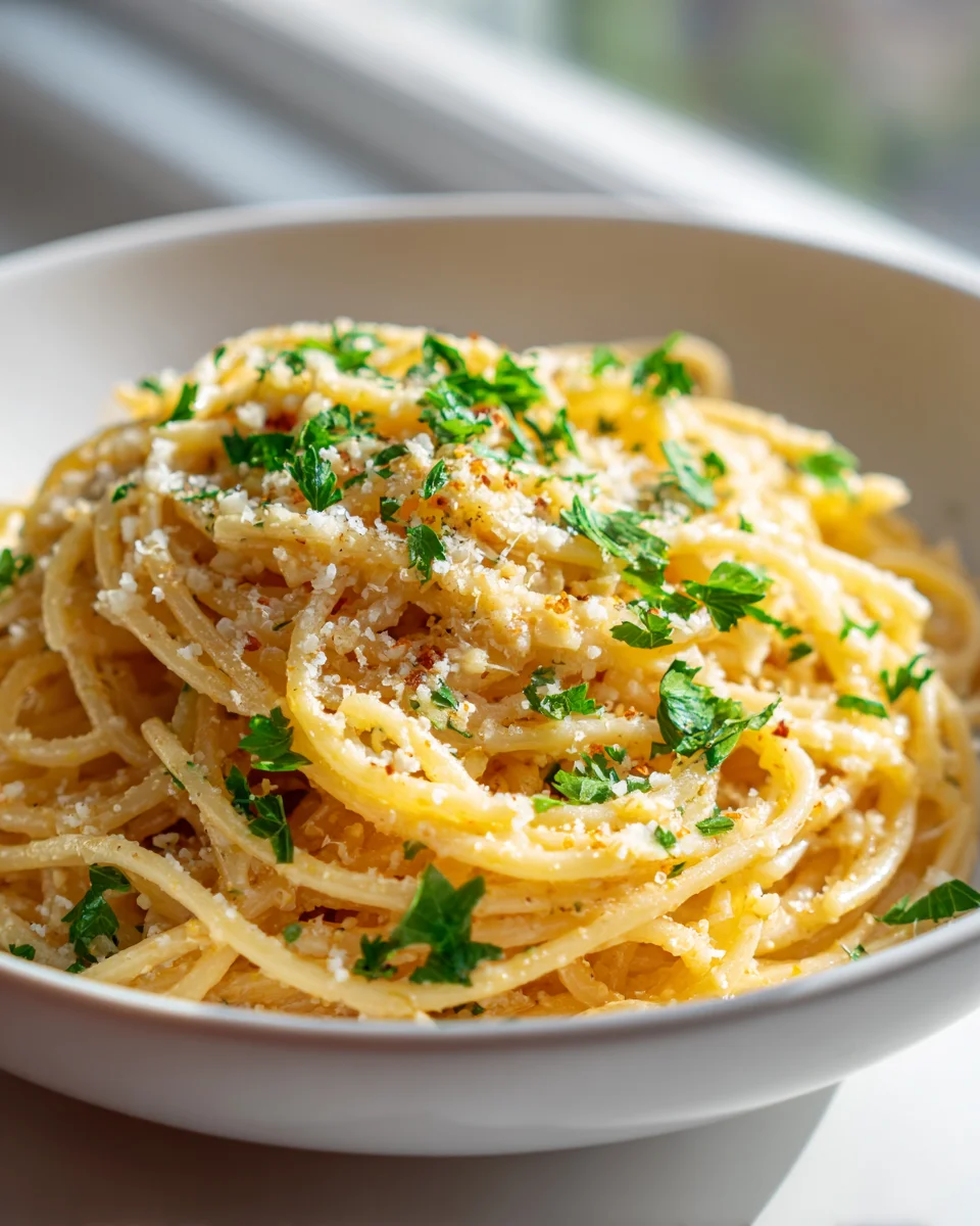 Cremige One Pot Knoblauch Kase Pasta: Blitzschnell fertig!