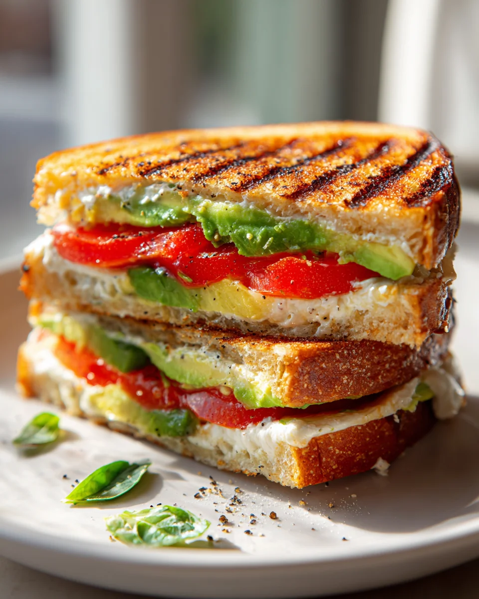 Panini mit Avocado, Tomaten & Frischkäse – Schnell & Lecker
