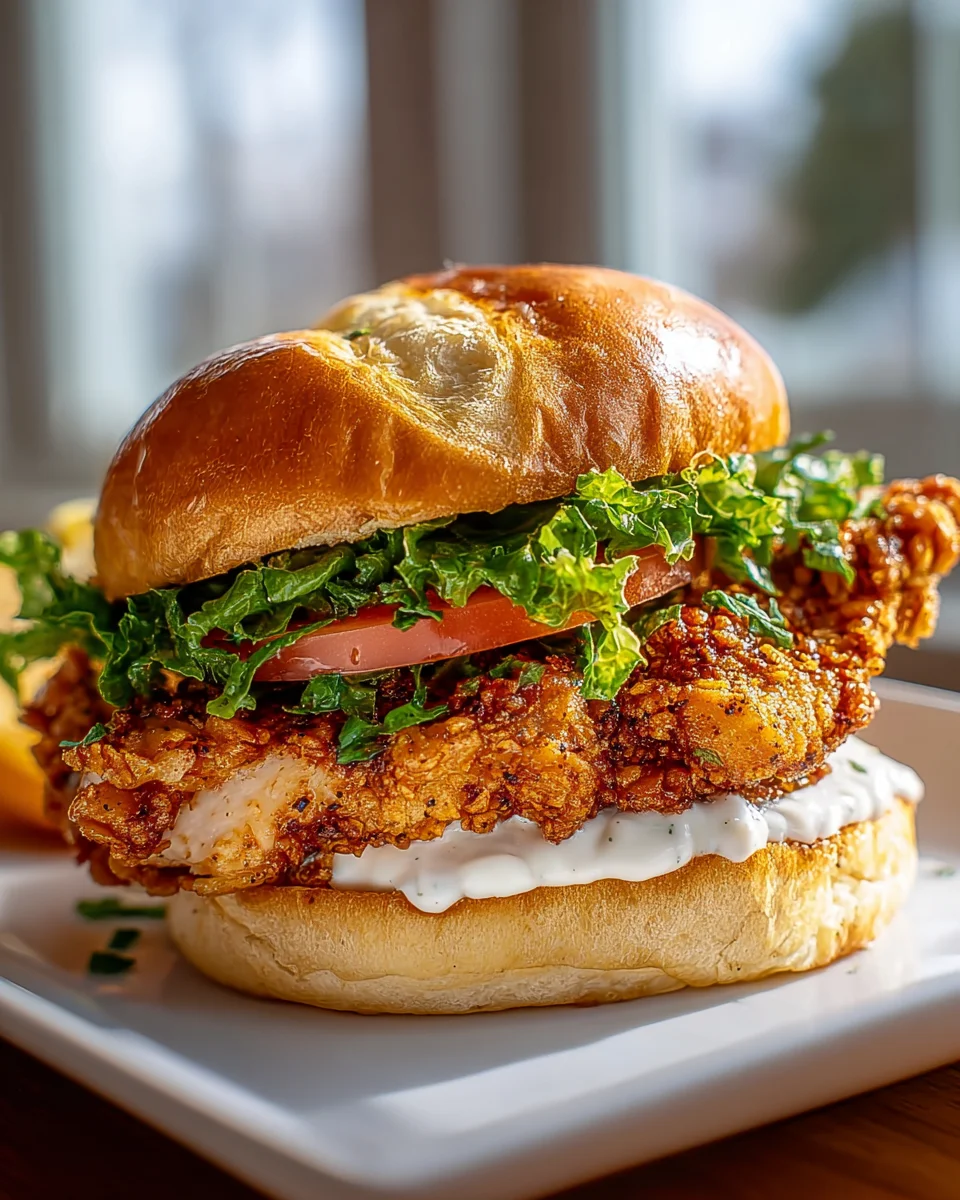 Cajun Crispy Chicken Sandwich mit Knoblauch-Aioli Rezept