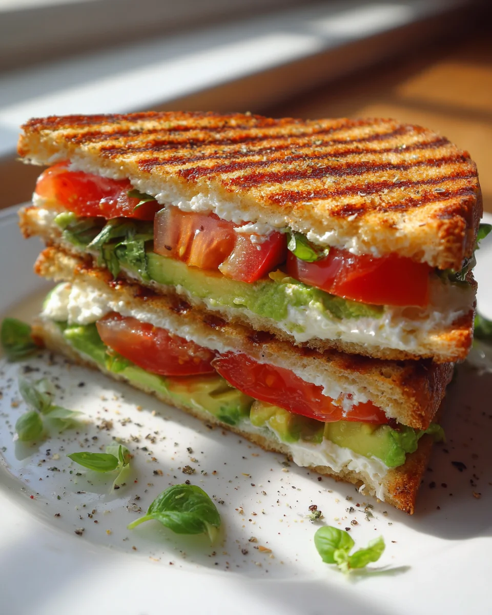 Panini mit Avocado, Tomaten & Frischkäse – Schnell & Lecker