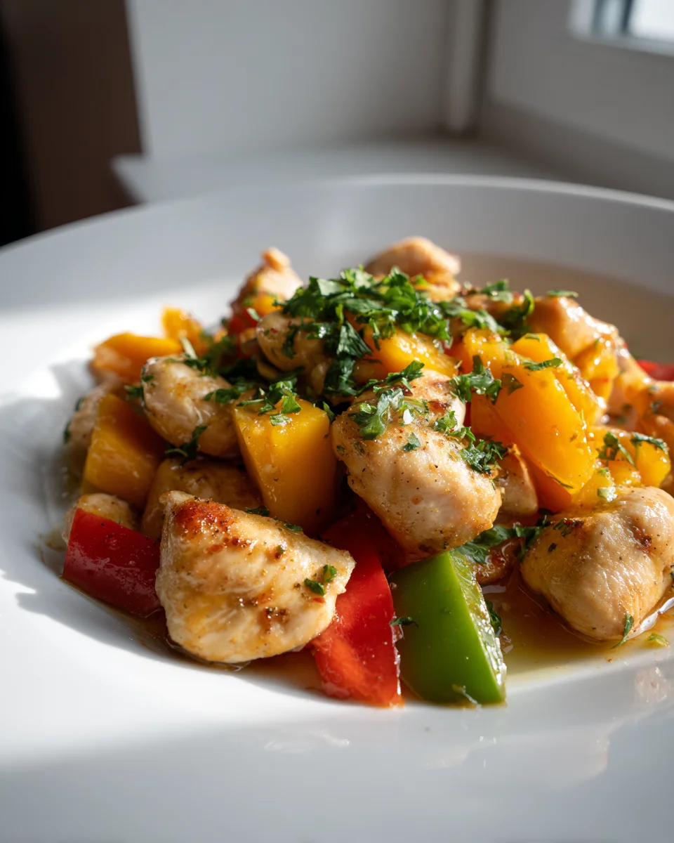 Hähnchen Mit Mango & Paprika Pfanne: Exotisch & Lecker!