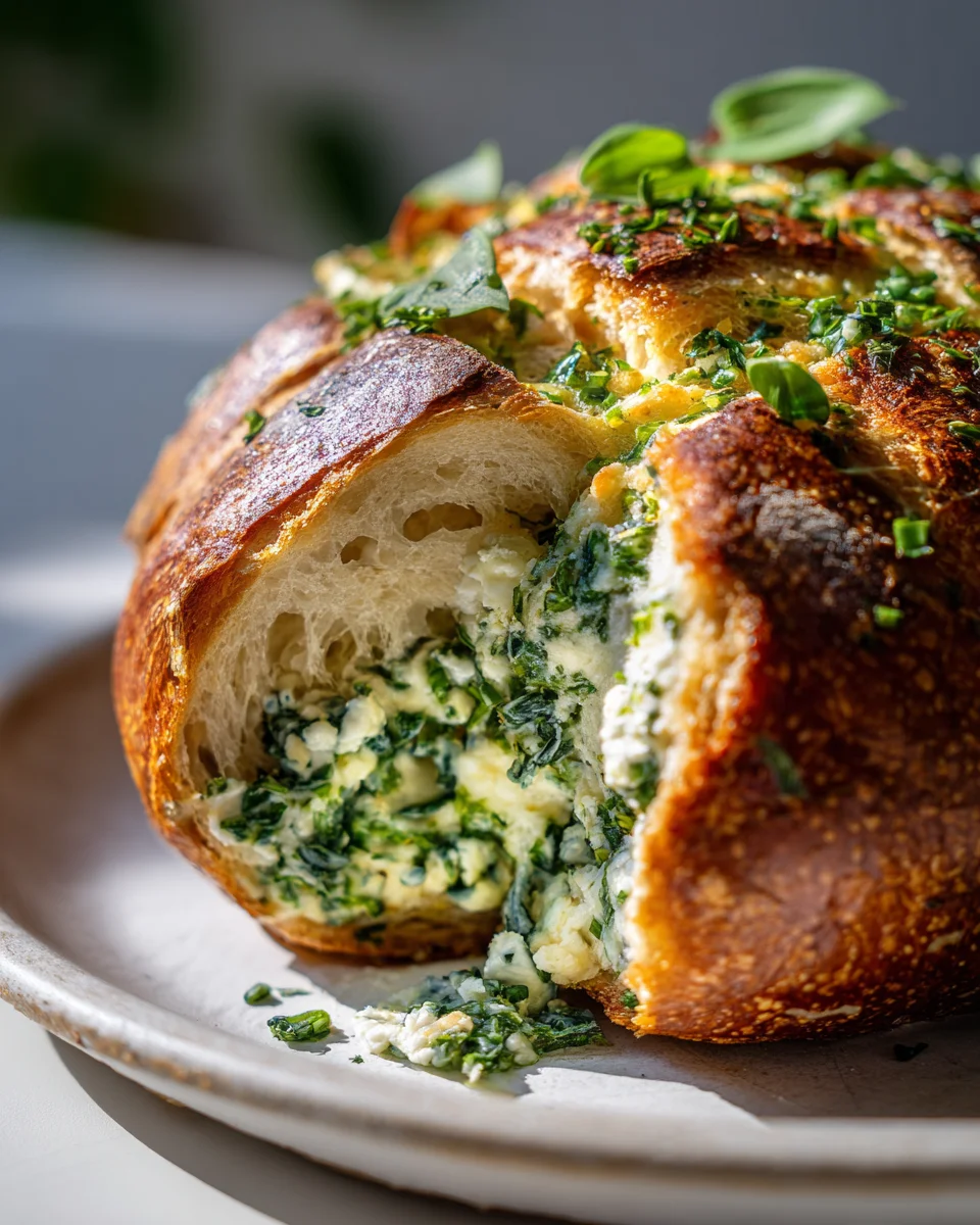 Gefülltes Bärlauchbrot mit Frischkäse: Einfach unwiderstehlich