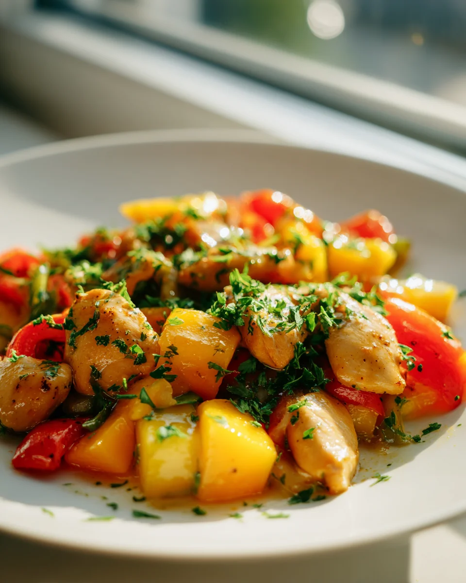 Hähnchen Mit Mango & Paprika Pfanne: Exotisch & Lecker!