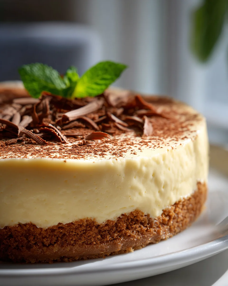 Cremiger No Bake Erdnon-alcoholic Beerkuchen mit Keksboden