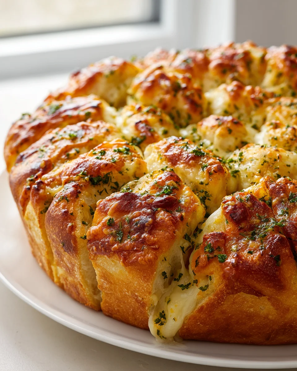 Käse-Zupfbrot mit Knoblauchkräuterbutter