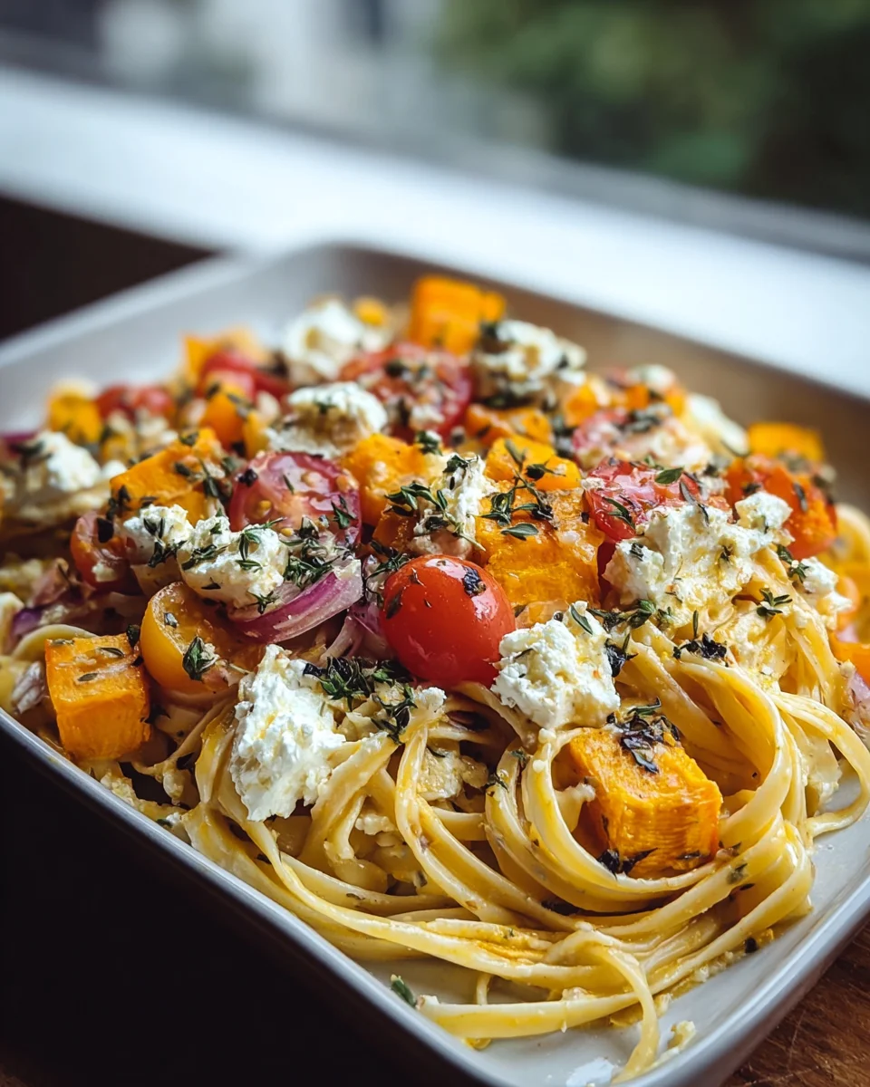 Leckere Pasta mit Kürbis und Feta – Einfaches Rezept!