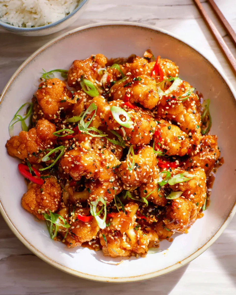 Klebriger Sesam-Blumenkohl