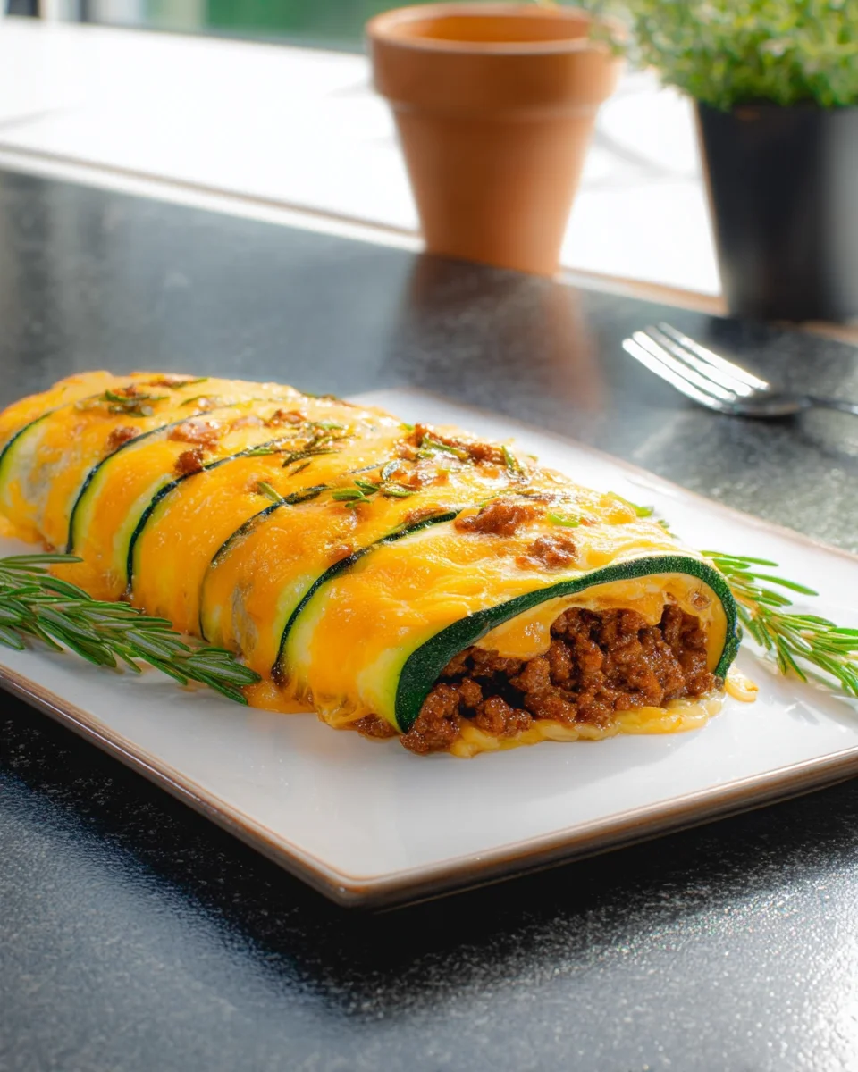 Herzhafte Zucchini-Hackfleisch-Rolle Genuss