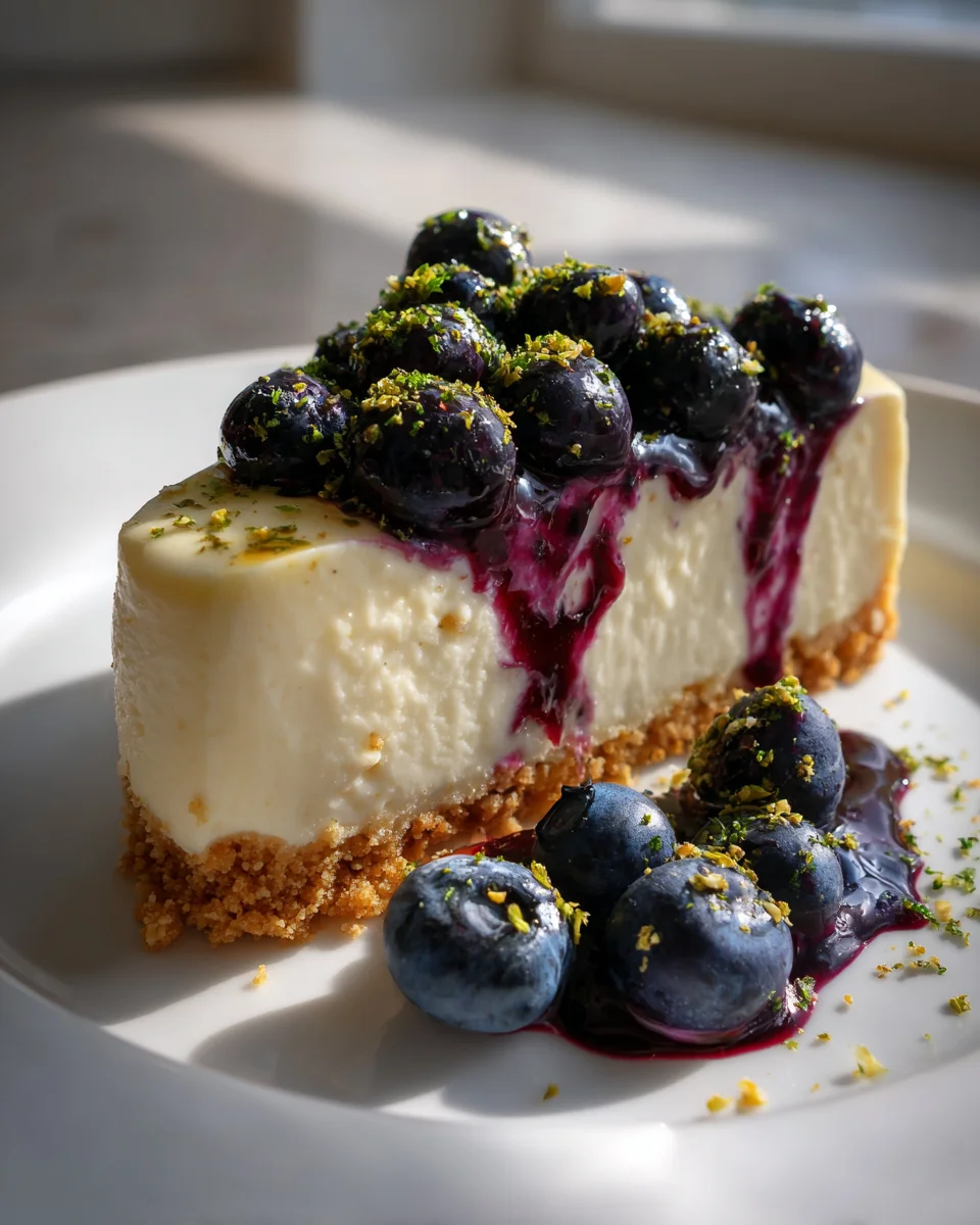 Veganer Blaubeer-Crumble-Cheesecake mit Cashew-Creme Rezept
