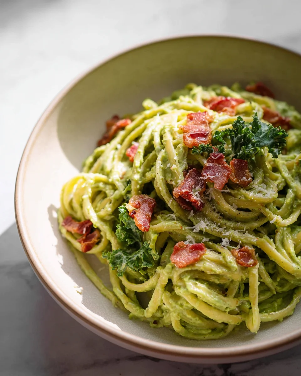 Leckere Avocado Carbonara mit Rindfleisch – Einfaches Rezept!
