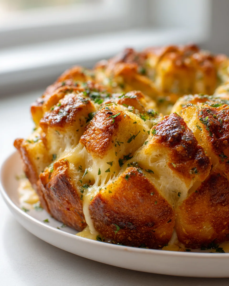 Käse-Zupfbrot mit Knoblauchkräuterbutter