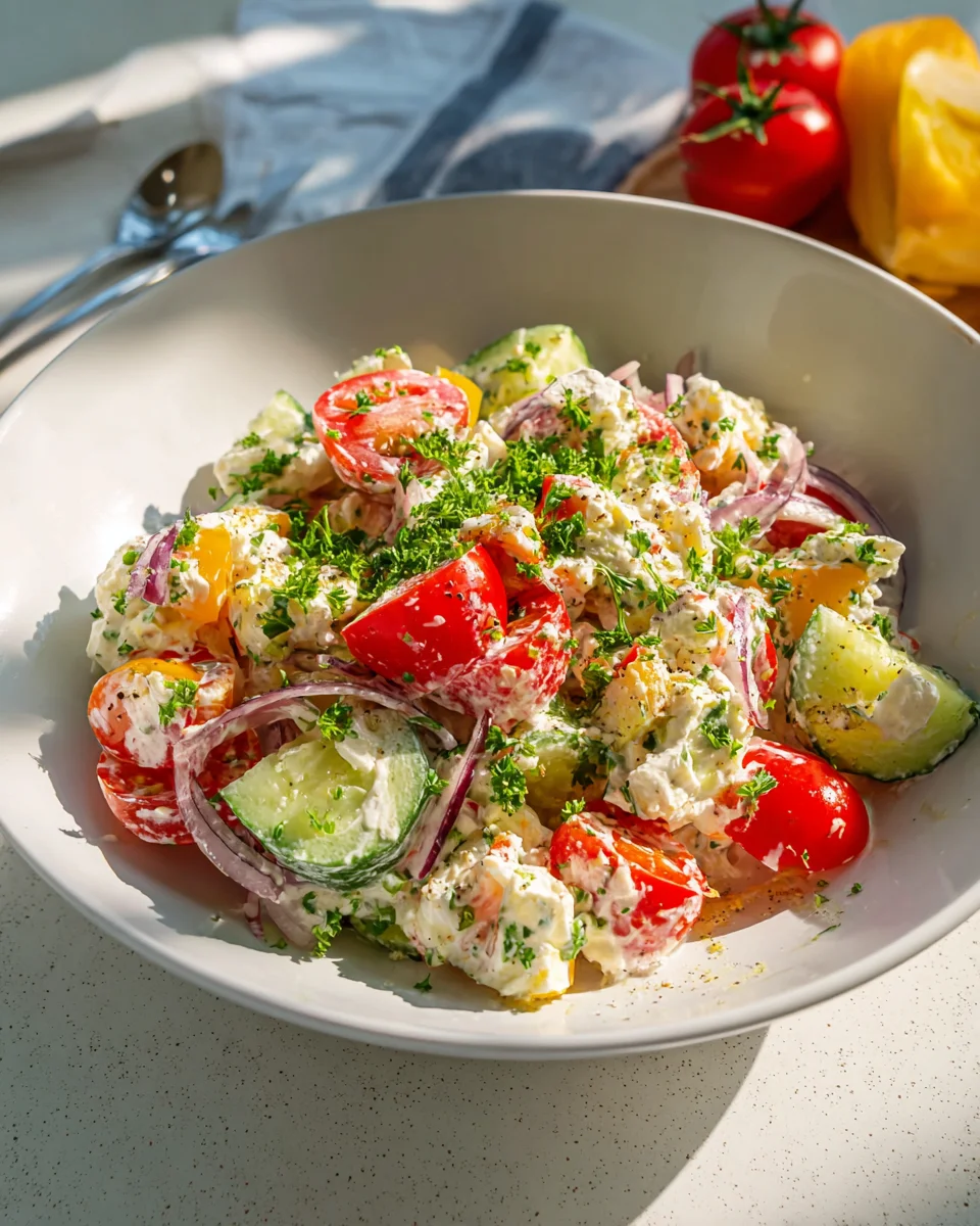 Hüttenkäse Salat: Die leckere Proteinbombe für Fitnessfans!