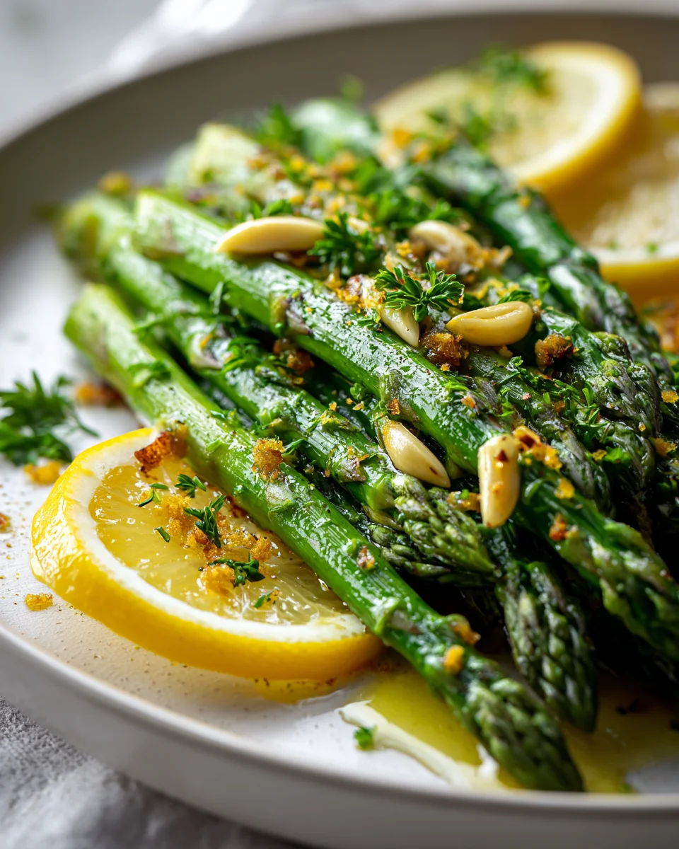 Gebratener Grüner Spargel mit Knoblauch und Zitrone Rezept