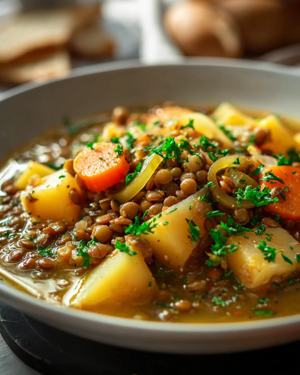 Herzhafter Linsen-Kartoffel-Eintopf Genuss