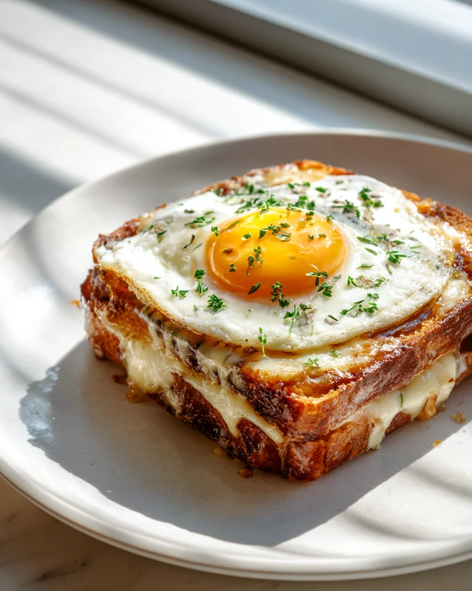 Würziger Croque Madame mit Gruyère-Zauber