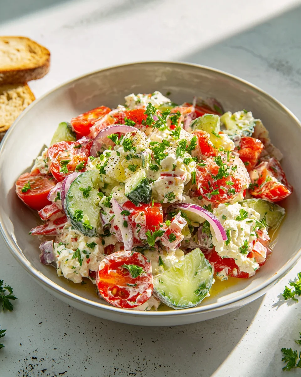 Hüttenkäse Salat: Die leckere Proteinbombe für Fitnessfans!