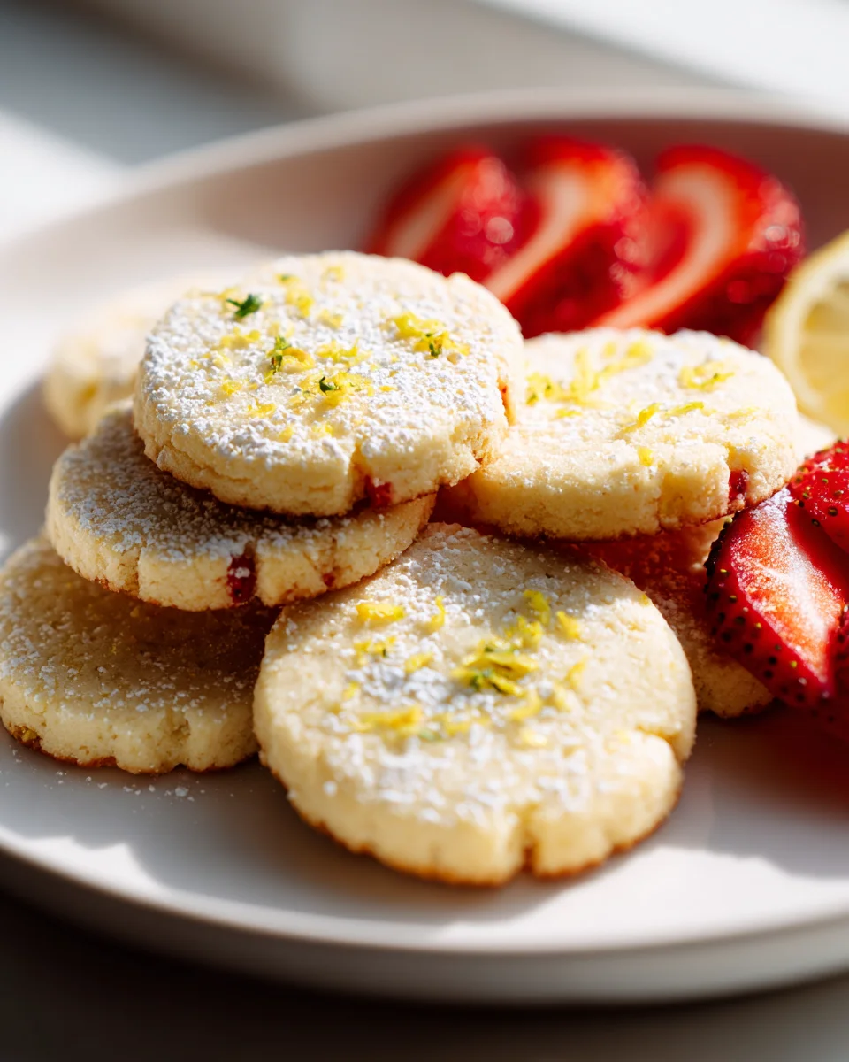Erdbeer-Zitronen-Shortbread-Kekse mit Zitrus-Zesten Rezept