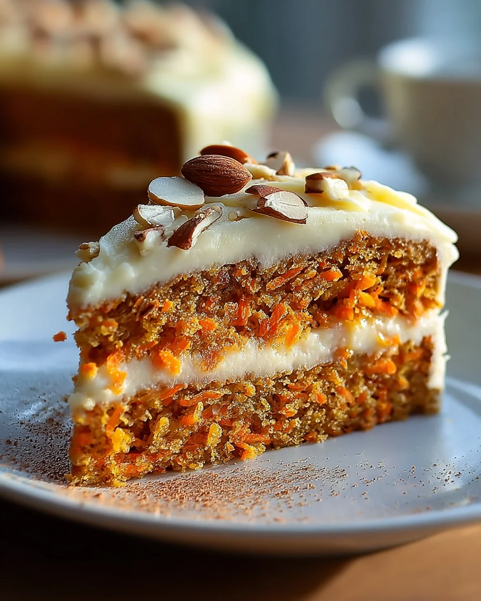 Saftiger Karottenkuchen mit Mandeln