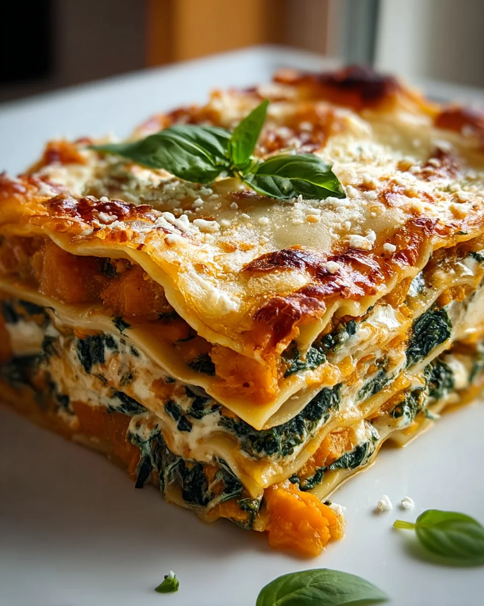 Köstliche Kürbis-Spinat-Lasagne für Genießer