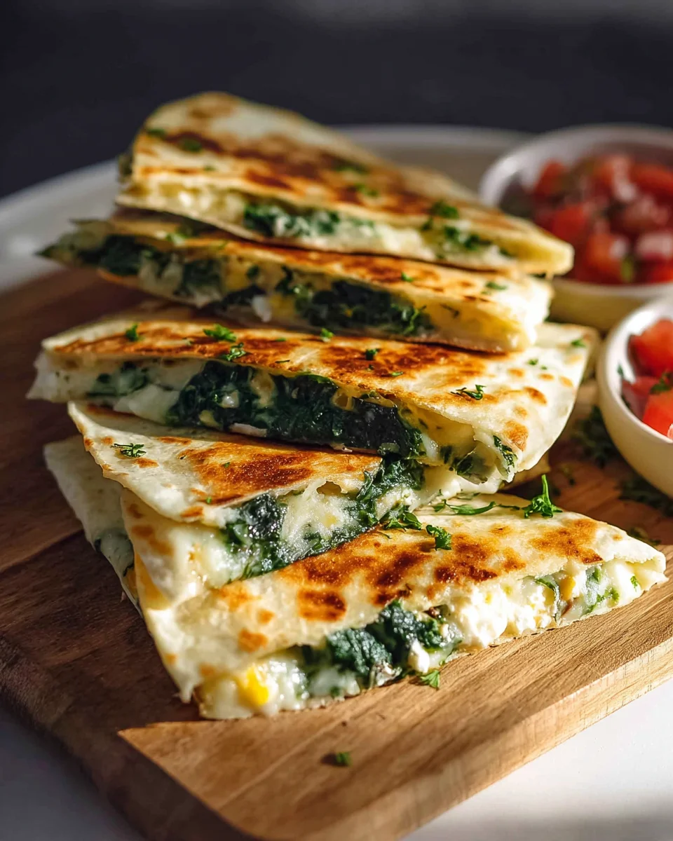 Leckere Spinat Feta Quesadillas – Einfaches Rezept zum Nachmachen!