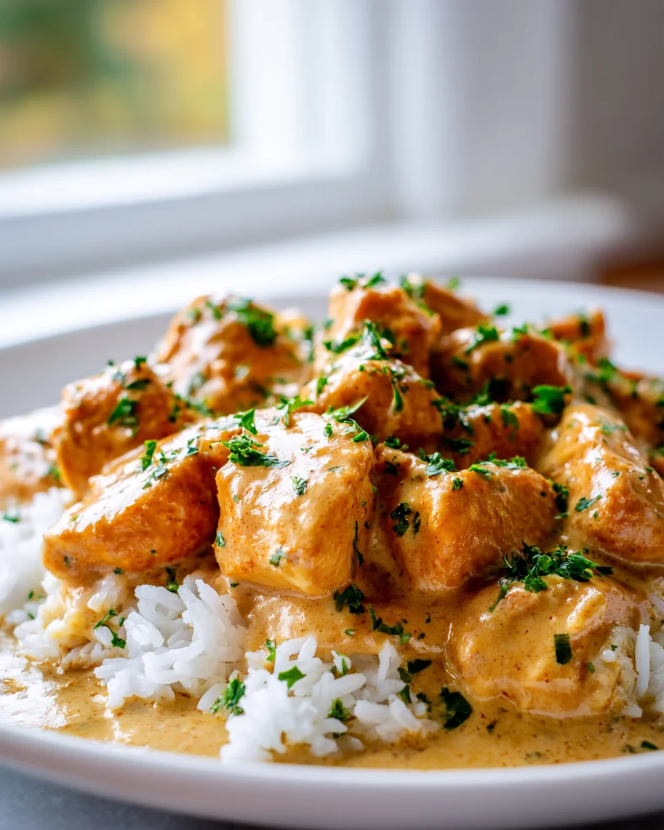 Cremiges Paprika-Hühnchen-Pfannengericht mit Reis Rezept