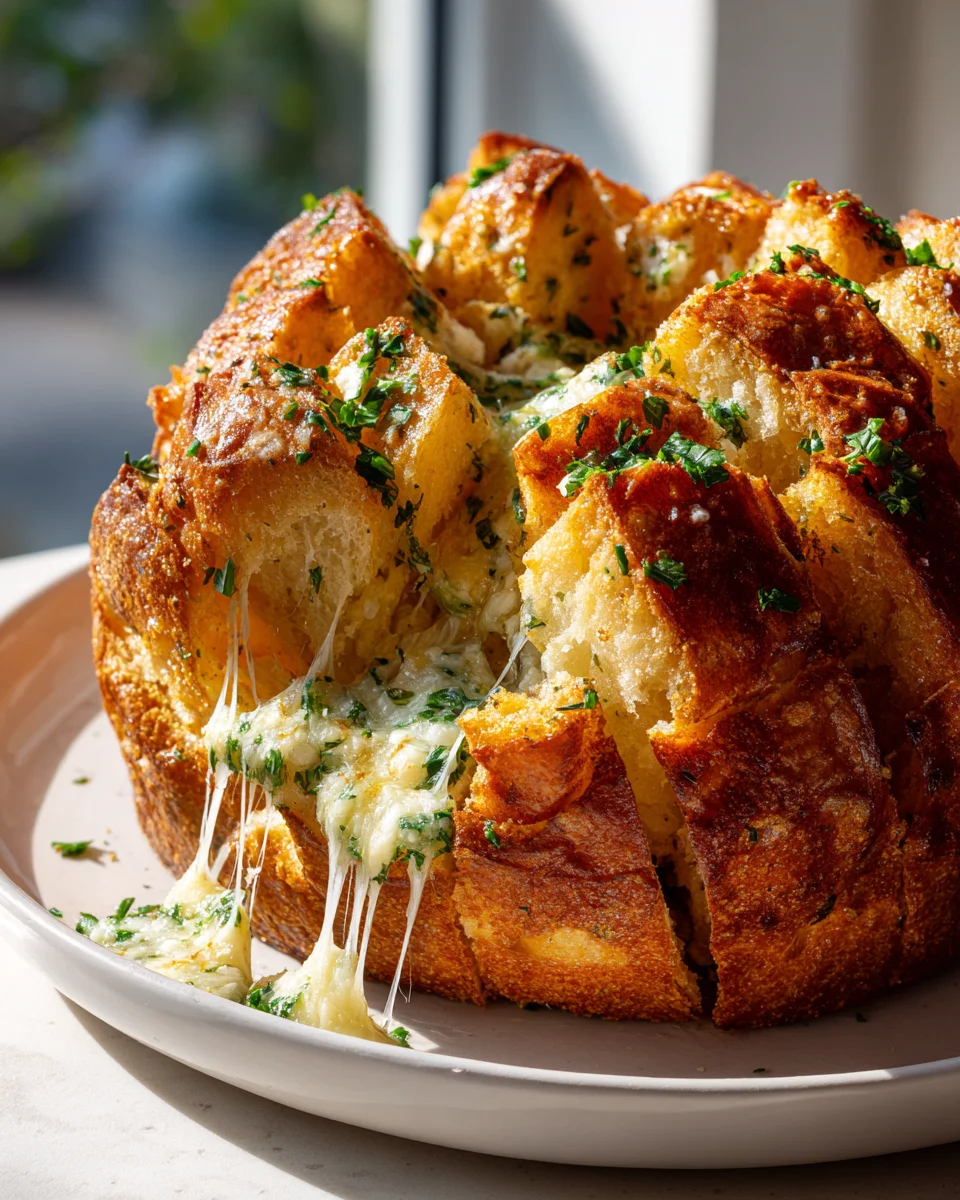 Käse-Zupfbrot mit Knoblauchbutter