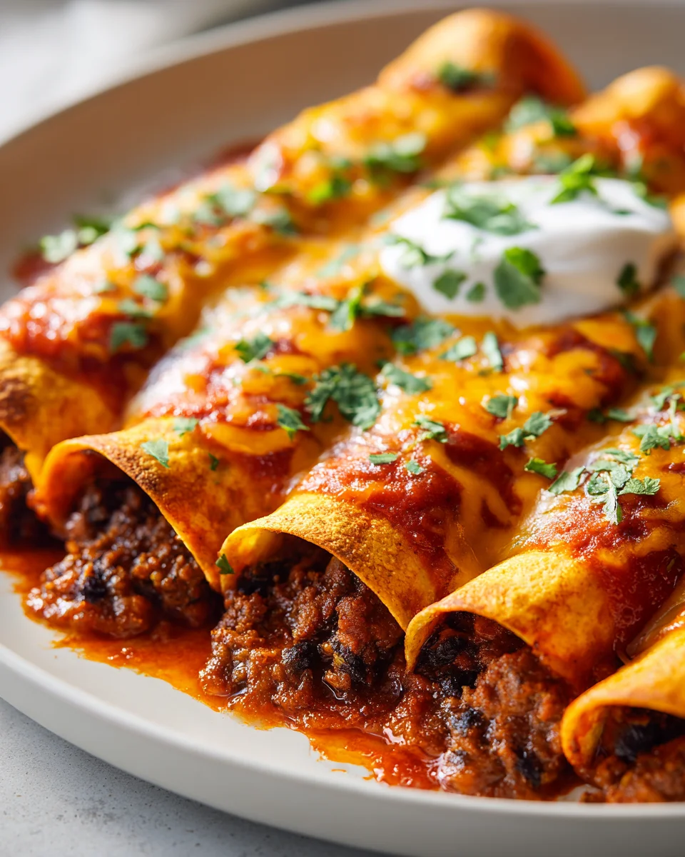 Saftige Hackfleisch-Enchiladas mit Liebe gefüllt